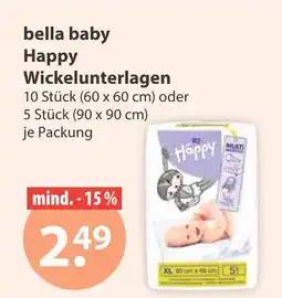 V Markt Bella baby happy wickelunterlagen 10 stück (60 x 60 cm) Angebot