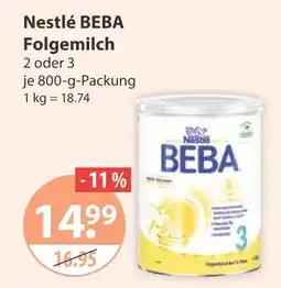 V Markt Nestlé beba folgemilch 2 oder 3 Angebot