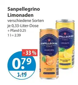 V Markt Sanpellegrino limonaden Angebot