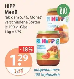 V Markt Hipp menü Angebot