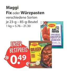 V Markt Maggi fix oder würzpasten Angebot