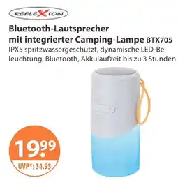 V Markt Reflexion bluetooth-lautsprecher mit integrierter camping-lampe btx705 Angebot