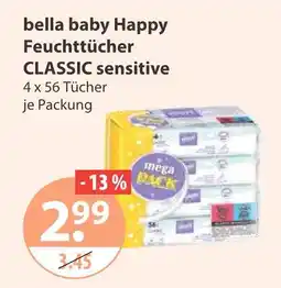 V Markt Bella baby happy feuchttücher classic sensitive Angebot
