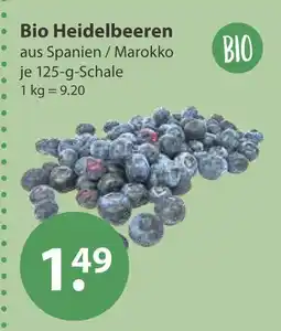 V Markt Bio heidelbeeren Angebot