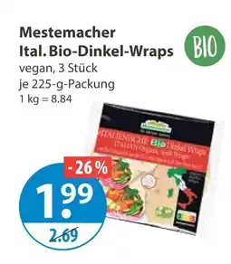 V Markt Mestemacher ital. bio-dinkel-wraps Angebot
