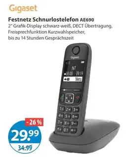 V Markt Gigaset festnetz schnurlostelefon ae690 Angebot