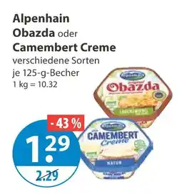 V Markt Alpenhain obazda oder camembert creme Angebot
