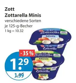 V Markt Zott zottarella minis Angebot