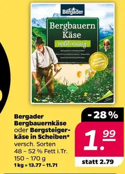 NETTO Bergader bergbauernkäse oder bergsteigerkäse in scheiben Angebot