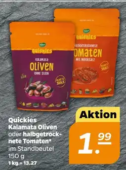 NETTO Quickies kalamata oliven oder halbgetrock- nete tomaten Angebot