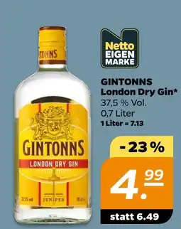 NETTO Gintons london dry gin Angebot