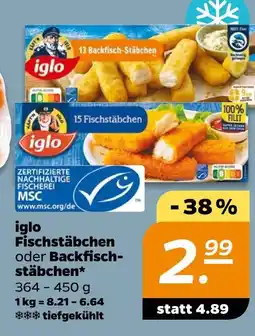 NETTO Iglo fischstäbchen oder backfischstäbchen Angebot