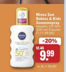 Combi Nivea sun babies & kids sonnenspray sensitiv Angebot