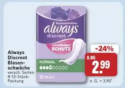 Combi Always discreet blasenschwäche Angebot