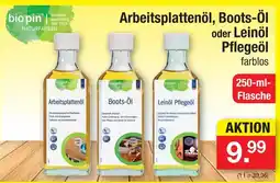 Zimmermann Biopin arbeitsplattenöl, boots-öl oder leinöl pflegeöl Angebot