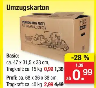 Zimmermann Umzugskarton basic Angebot