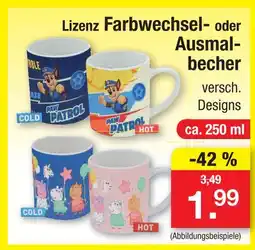 Zimmermann Lizenz farbwechsel- oder ausmalbecher Angebot