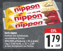 Edeka Hosta nippon puffreis mit schokolade Angebot