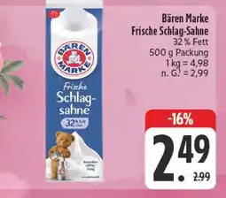 Edeka Bären marke frische schlag-sahne Angebot