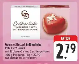 Edeka Gourmet dessert erdbeerliebe mini herz cakes Angebot