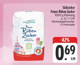 Edeka Südzucker feiner rüben zucker Angebot