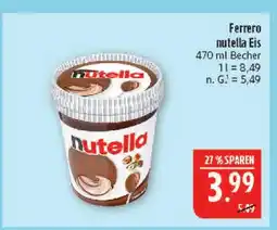 Marktkauf Ferrero nutella eis Angebot