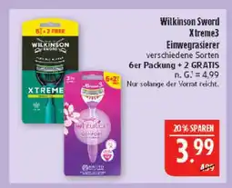 Marktkauf Wilkinson sword xtreme3 einwegrasierer Angebot