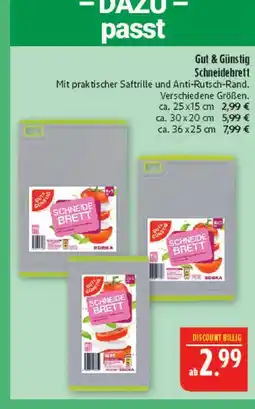Marktkauf Gut & günstig schneidebrett ca. 25x15 cm Angebot
