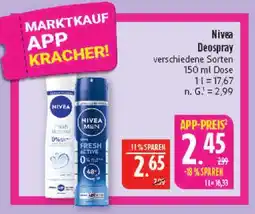 Marktkauf Nivea deospray Angebot