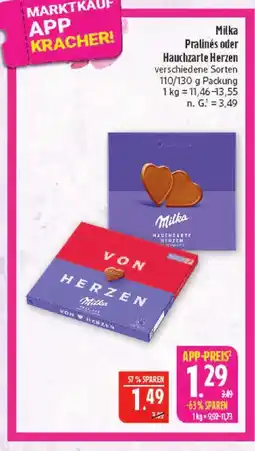 Marktkauf Milka pralinés Angebot