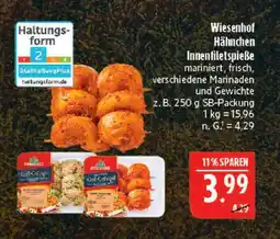 Marktkauf Wiesenhof hähnchen innenfiletspieße Angebot
