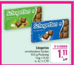 Marktkauf Schogetten schogetten verschiedene sorten Angebot
