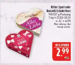 Marktkauf Ritter sport schoko herz Angebot