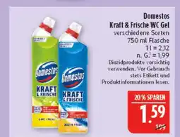 Marktkauf Domestos kraft & frische wc gel lime fresh Angebot