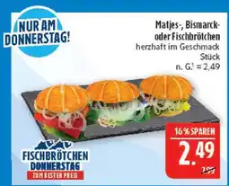 Marktkauf Matjes-, bismarck- oder fischbrötchen Angebot