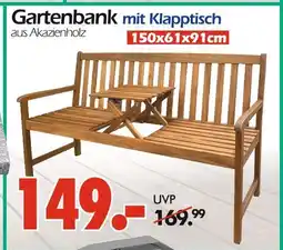 Wreesmann Gartenbank mit klapptisch Angebot