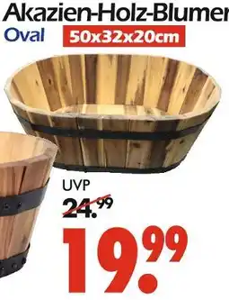 Wreesmann Akazien-holz-blumen oval Angebot