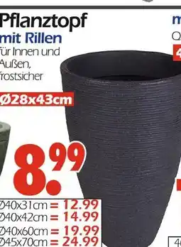 Wreesmann Pflanztopf mit rillen Angebot
