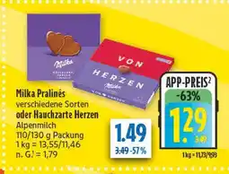 diska Milka pralinés Angebot