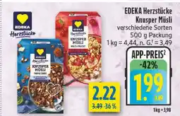 diska Edeka herzstücke knusper müsli triple choc Angebot