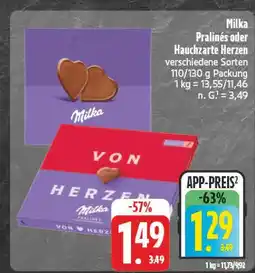 E-Center Milka pralinés Angebot