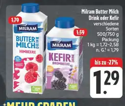E-Center Milram butter milch drink himbeere Angebot