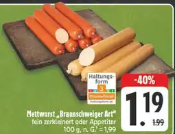 E-Center Mettwurst 'braunschweiger art' Angebot