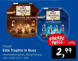 KONSUM Trumpf edle tropfen in nuss klassische brände Angebot