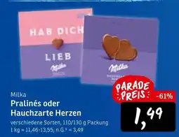 KONSUM Milka pralinés Angebot