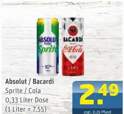 Getränke Arena Absolut sprite Angebot