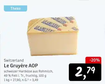 KONSUM Le gruyère aop Angebot