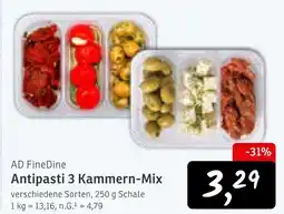 KONSUM Ad finedine antipasti 3 kammern-mix Angebot
