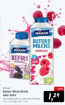 KONSUM Milram butter milch drink himbeere Angebot