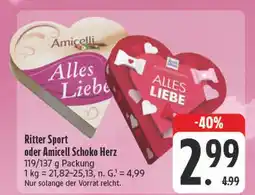 E-Center Amicelli alles liebe schoko herz Angebot